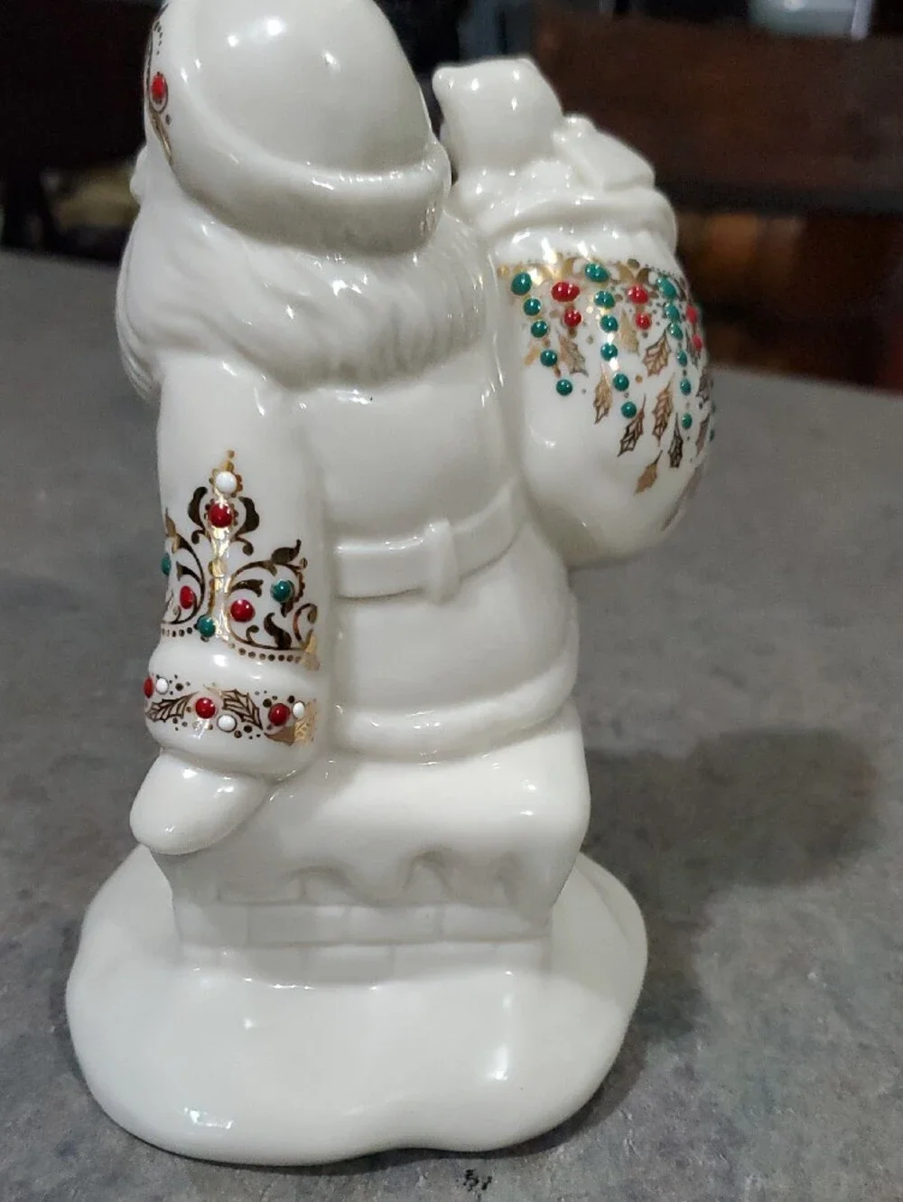 Lenox China Jewel Colloection Ceramic Santa Figurine